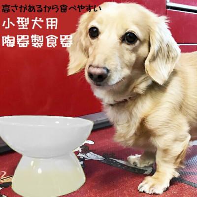 ふるさと納税 奈良市 ペット用食器 小型犬用 陶器製食器 アイボリーホワイト 9-050 53625-0-CHOB2