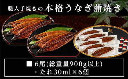 【丑の日】職人手焼きの本格うなぎ蒲焼き6尾≪7月20日～25日お届け≫_38-33-003-6-UG_(都城市) うなぎ 蒲焼き 6尾 たれ 鰻 かば焼き 土用の丑の日