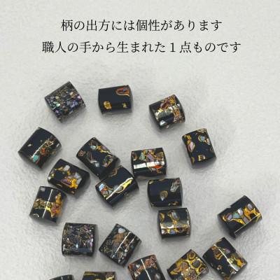 ふるさと納税 小浜市 若狭塗 イヤリング【BLOMINA】漆黒 |  | 02