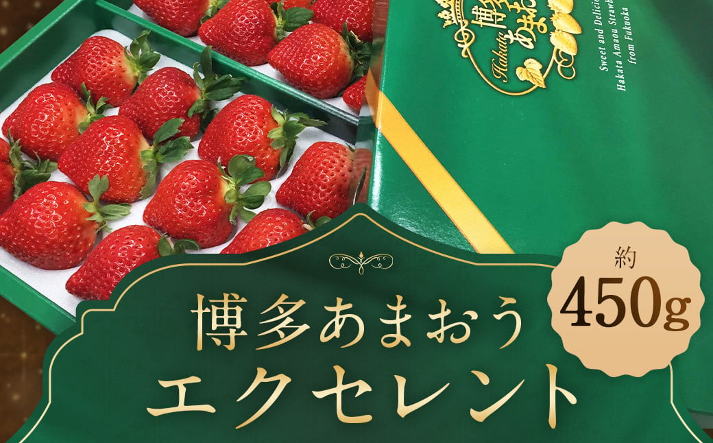 【期間限定】 博多 あまおう いちご エクセレント 約450g×1パック 苺 イチゴ 果物 フルーツ 【2027年1月下旬～2月下旬発送】