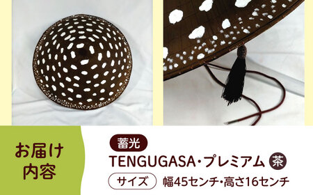 蓄光TENGASA・プレミアム 茶 ベニテン笠 光る ベニテングタケ タッセル 竹笠 大阪府高槻市/サンドセルショップ[AOBO026]