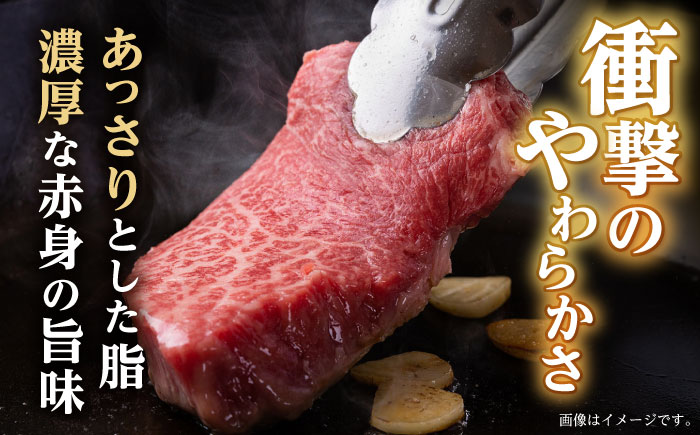 【3回定期便】ランプ ステーキ 300g（150g×2枚） / ステーキ 長崎和牛 A4～A5ランク 希少部位 / 諫早市 / 野中精肉店 [AHCW032]