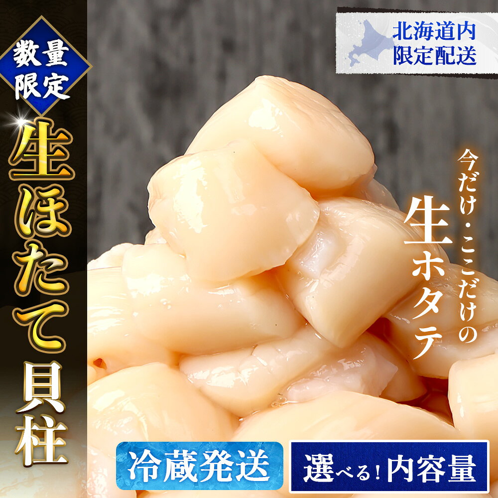 【ふるさと納税】【選べる内容量】【北海道内限定配送！生ほたて】《期間限定》北海道雄武産 生玉ほたて塩水パック（冷蔵） | 北海道内限定配送 生玉ホタテ 生ホタテ 大粒 ホタテ 帆立 ほたて 新鮮 生 冷蔵 塩水パック オホーツク 北海道 雄武町 雄武 刺身 魚貝 魚介