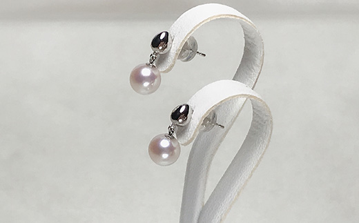 【054-01】akoya　ぷっくりしずくピアス(K18WG)*