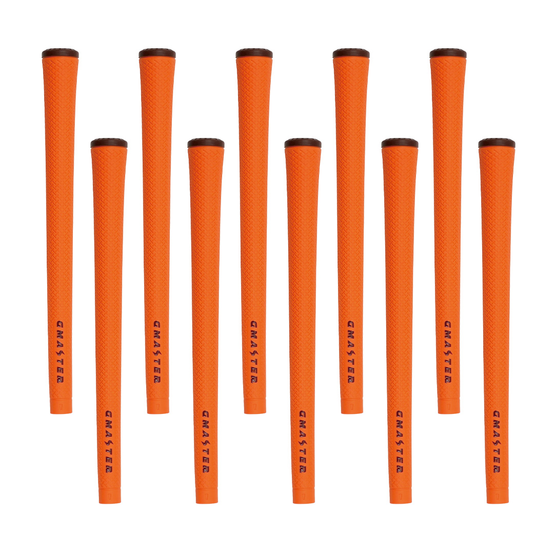 GMASTER GOLFGRIP ( スタンダード ) オレンジ × チョコレート 10本 ゴルフ グリップ ゴルフグリップ 日本製