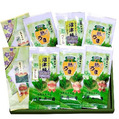 ふるさと納税 沼津市 『沼津ブランド認定の静岡茶』 富士の山×2、沼津城×2、熟うま×4　(各100g袋入り)　詰め合わせ