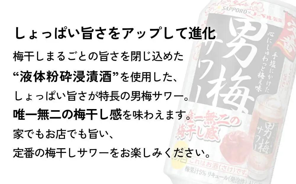 【定期便3ヶ月】サッポロ 男梅サワー 350ml×24缶(1ケース)(合計72缶) 缶 チューハイ 酎ハイ サワー