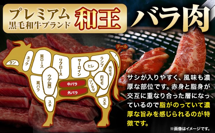 くまもと黒毛和牛 和王 バラ 霜降り 焼肉切り落とし 550g A5 A4 等級《30日以内に出荷予定(土日祝除く)》熊本県 菊池市 黒毛和牛 牛肉 冷凍 個別 取分け 小分け チャック付き バラ凍結