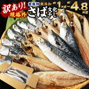 【ふるさと納税】＜選べる＞訳あり 規格外 業務用 無添加 さば 文化干し 1kg 1.5kg 1.9kg 3kg 4.8kg 鯖 サバ 魚 干物 国内加工 冷凍 茨城県 神栖市 送料無料