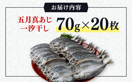 対馬 五月 真あじ 一汐干し 20枚 [WAI015] アジ 干物