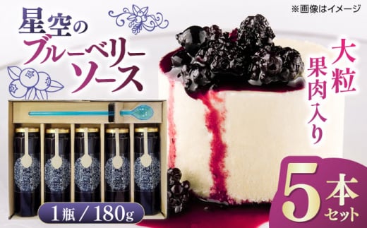 星空のブルーベリーソース 5本セット 180ｇ×5 フルーツ 果物 くだもの ジャム 【清和の恵み工房】 [YAA007]
