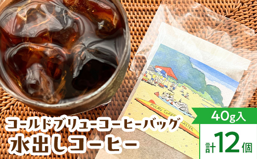 プラウコーヒーロースター 水出しコーヒーバッグ ＜コールド ブリュー コーヒーバッグ＞ 12個入 コーヒー 珈琲 コーヒーバッグ ギフト おすすめ 須賀川 福島 F7X-0911