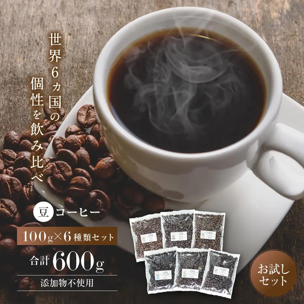 【豆】コーヒー 100g×6種類セット 注文後焙煎 コーヒー
