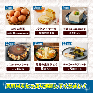 ＼＼忍野プレミアムセレクト／／＜満喫よくばり12ヶ月定期便＞【全12回】