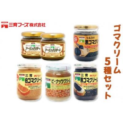 ふるさと納税 袖ケ浦市 三育クリーム 5種 (黒ゴマ、白ゴマ、アーモンド、ピーナッツ) 詰合せ　5種6個セット