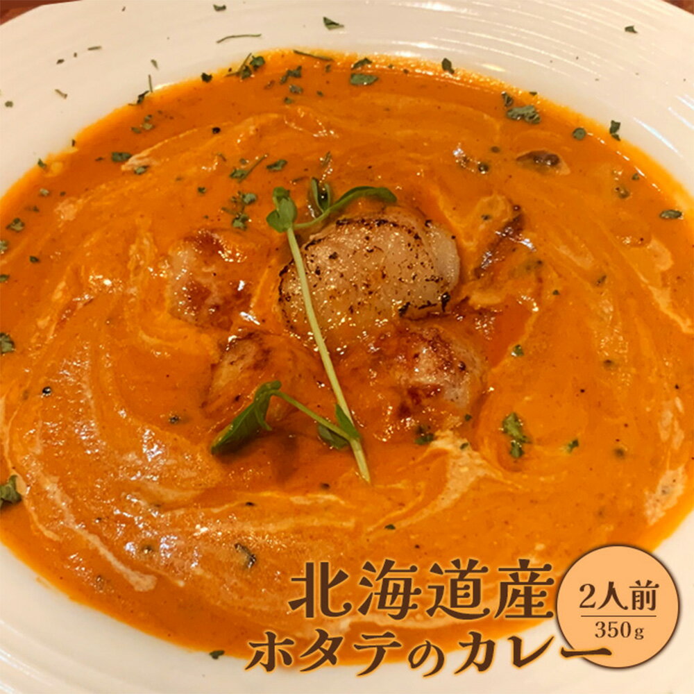 【ふるさと納税】北海道産ホタテのカレー350g×2人前 ホタテカレー カレー ホタテ 帆立 ほたて 北海道産 国産小麦 北海道小麦 2人前 スパイス ネパール 冷凍食品 レトルト 即席 北海道 ふるさと納税 恵庭市 恵庭【65001502】