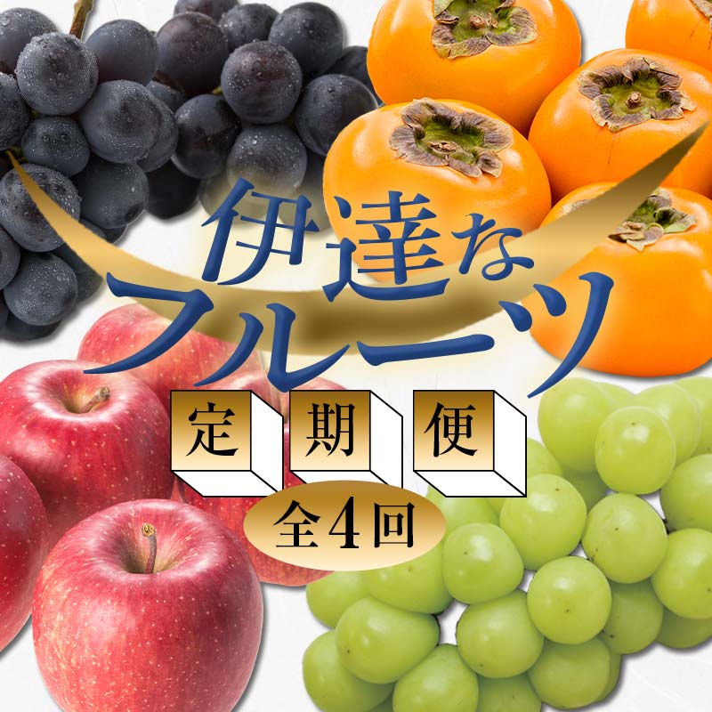 【ふるさと納税】＜2025年秋から開始の定期便＞伊達なフルーツ定期便（ぶどう2種・かき・りんご3kg）果物 フルーツ 葡萄 ブドウ 柿 カキ 林檎 リンゴ 福島県 伊達市 F20C-482