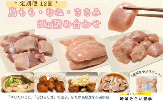 
            【定期便セット】鶏肉定期便(連続12回/もも・むね・ささみ切り身セット)
          