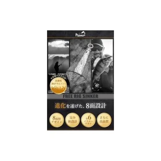 Poisson（ポアソン）鉛 8面型 フリーリグ フリリグシンカー 23g15個