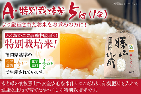 夢つくし　特別栽培　勝山米5kg