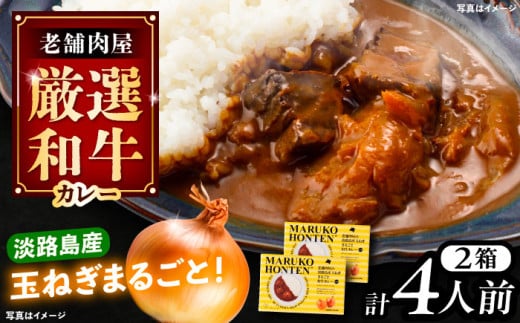 丸小本店 老舗肉屋の淡路島産の玉ねぎまるごと和牛カレー 2人前450g×2個セット レトルト カレー 牛肉 和牛 ブランド牛 ご当地 名物 高級 ギフト 贈答用 人気 おすすめ 美味しい 簡単 調理 長期保存 カレー カレーライス レトルトカレー ビーフカレー 保存食 恵那市 / テンポイント [AUFN012]