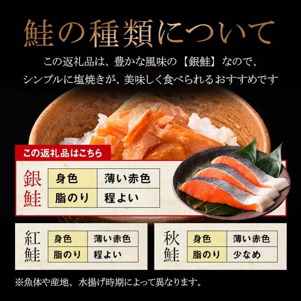 旨味抜群！！第三弾！キングサイズの甘塩銀鮭 半身 厚切10切！ ふるさと納税 鮭 F4F-8080