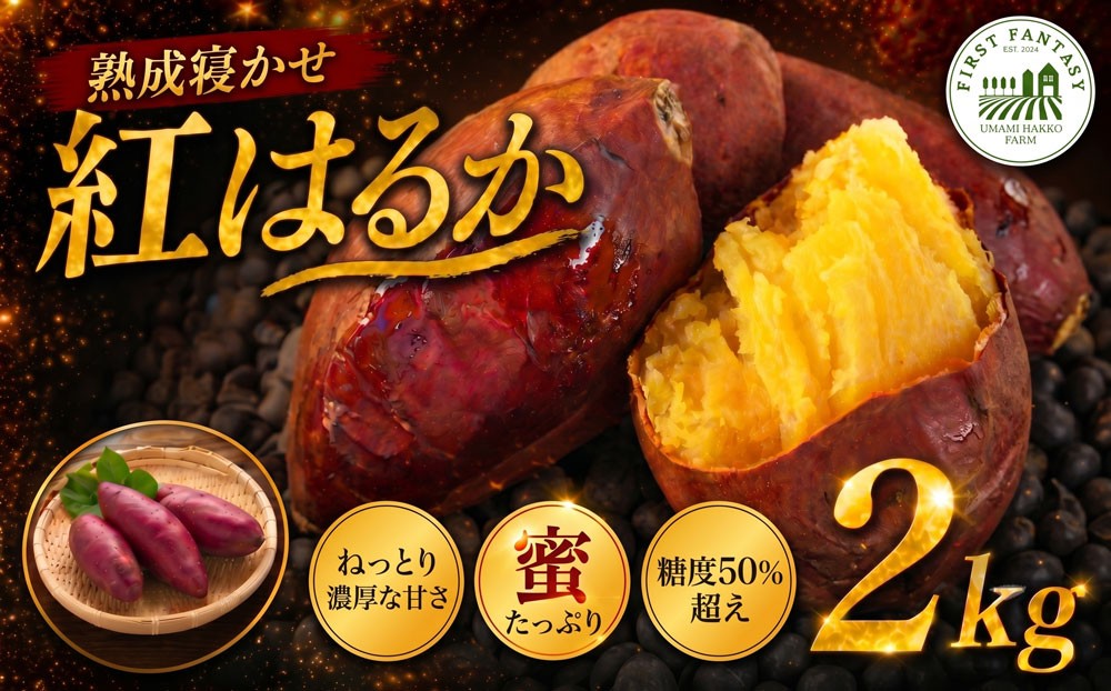 
                  熟成寝かせ 紅はるか 2kg 焼き芋 さつまいも サツマイモ satumaimo 蜜 旨味 発酵 やきいも べにはるか 発酵 化学肥料不使用 保存料不使用 寝かせ芋 国産 おやつ ダイエット 熟成芋 旨み 糖度 ねっとり スイートポテト スイーツ おやつ 芋 ファーストファンタジー 千葉 東金
                