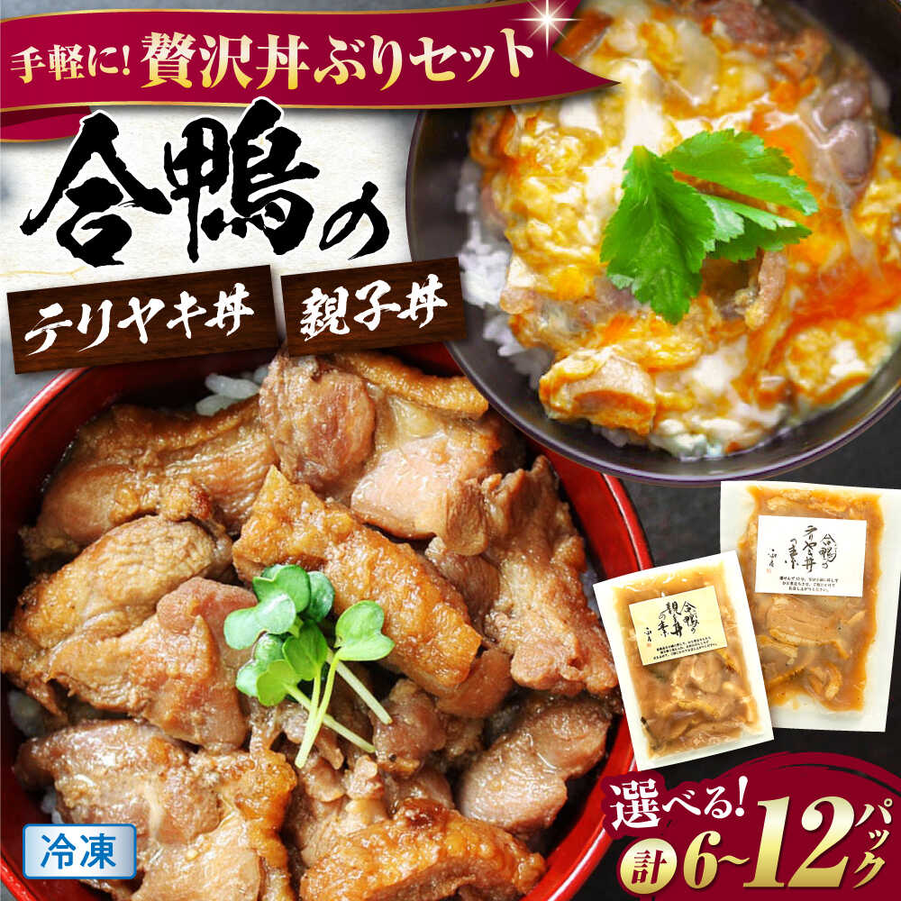 【ふるさと納税】【選べる容量】【冷凍】合鴨親子丼の素・合鴨テリヤキ丼の素セット　滋賀県長浜市/株式会社 一湖房[AQCB019] 合鴨 テリヤキ 丼の素 簡単 料理 キット ご飯のお供 グルメ お取り寄せ 特産品 和風 手作り 美味しい 家庭用 人気 レシピ ギフト プレゼント 贈答