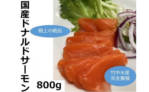 
北海道　国産ドナルドサーモン(生食用)　800g【A015-3-1】
