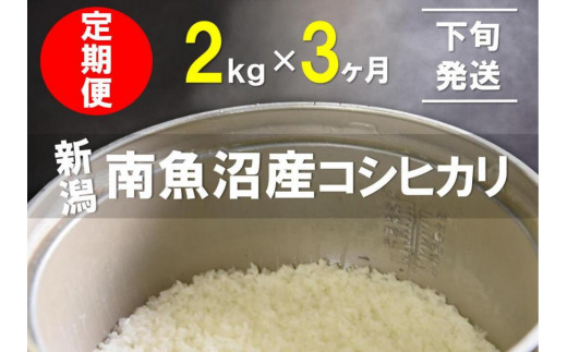 
【21～末日発送】2kg×3ヶ月　南魚沼産コシヒカリ　うちやま農園米
