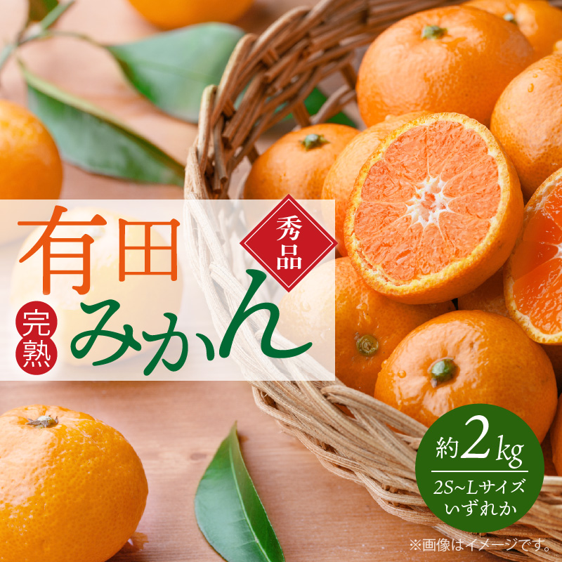 G7343_【2026年11月下旬より発送】秀品 有田みかん 2kg 2S～Lサイズのいずれか