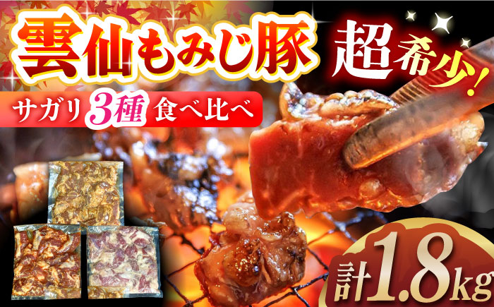 
            超希少部位！雲仙もみじ豚サガリ3種食べ比べセット 長崎県/ダイニング味遊 [42ACAG090]
          