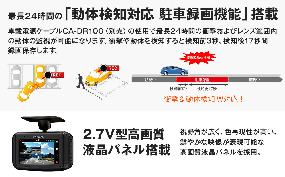 KENWOOD DRV-R30S ドライブレコーダー