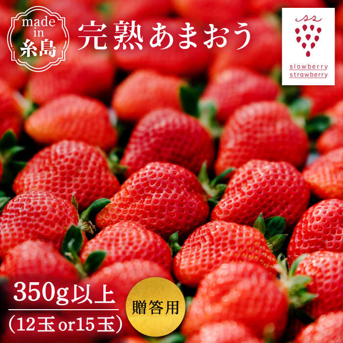 【ふるさと納税】【先行受付】【20箱限定！】【先行受付中】完熟あまおう・大粒 贈答用 12玉または15玉 【2026年1月より順次発送】 糸島市 / slowberry strawberry[APJ009] いちご ギフト 13000円