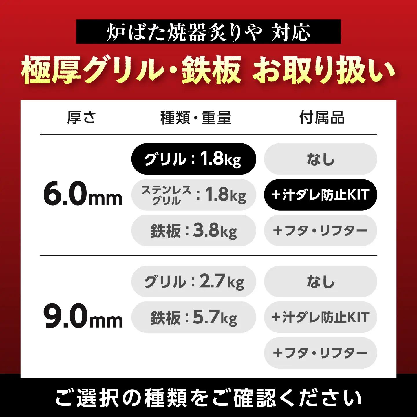 【炉ばた焼器 炙りや】グリル [ 182×282mm ] 6.0mm厚グリル 1.8kg ＋ 汁ダレ防止KIT / グリル 鉄製 炙りや イワタニ 卓上グリル キャンプ BBQ 調理器具 / 栗東市 