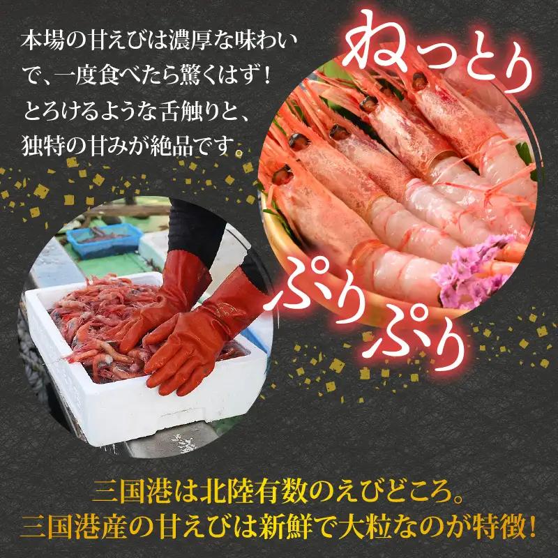 【訳あり】三国港から産地直送！「三国港甘えび」 500g+100g 合計600g～本場の濃厚甘海老～【えび エビ 濃厚 甘い 刺身 生 国産】 [A-6233]