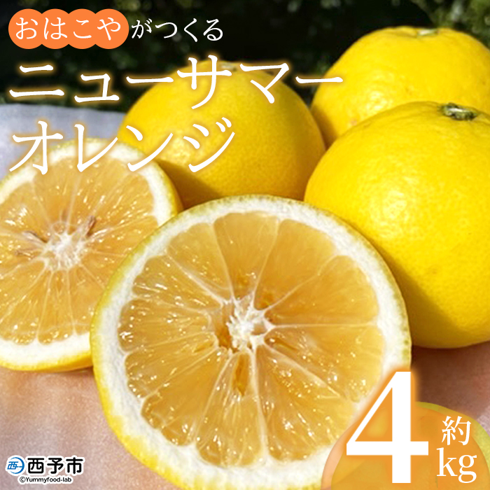 ＜おはこやがつくる ニューサマーオレンジ（日向夏） 約4kg（L～3Lサイズ）＞ 果物 くだもの フルーツ 柑橘 ミカン 蜜柑 みかん にゅーさまーおれんじ 小夏 特産品 西宇和 愛媛県 西予市