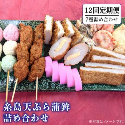 ふるさと納税 糸島市 【全12回定期便】天ぷら 蒲鉾 詰め合わせ (7種8点) Bセット/村島蒲鉾店 [AHH008]