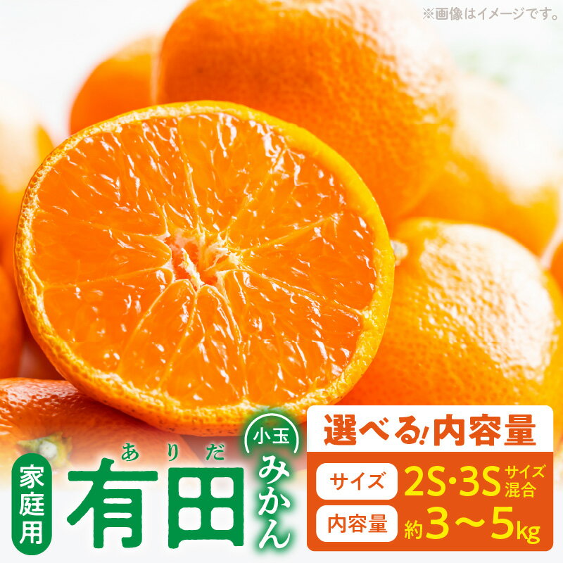 【ふるさと納税】【限定】【2025年先行予約】 ご家庭用 有田みかん 和歌山 小玉(2S,3Sサイズ混合) 選べる 内容量 約 3kg ～ 約 5kg 和歌山県 湯浅町 送料無料