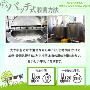 【隔週】【定期便2回】吉本牛乳（さかわの地乳 1L×12本セット） 吉本乳業 紙パック 1L×6本ずつ配送　※※本数・間隔の変更はできません※※