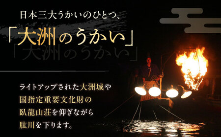 【令和7年6月1日〜9月20日】 日本三大鵜飼 大洲のうかい 貸切 大型船 招待券（定員18名）大洲市観光協会[AGDJ002] 鵜飼 旅行 観光 体験
