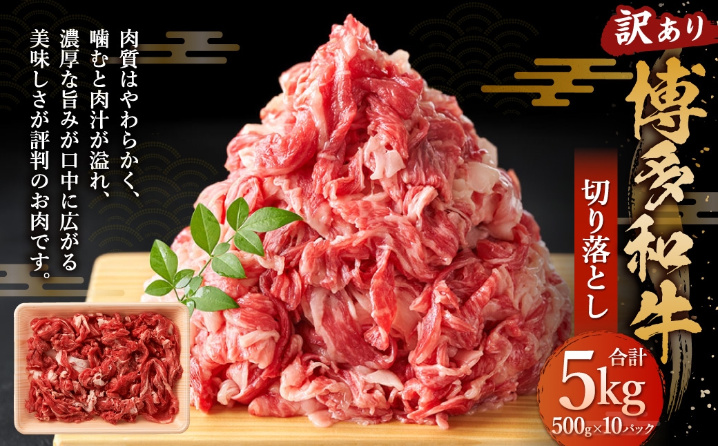 
                  訳あり 博多和牛 切り落とし 5kg （ 500g × 10パック ） お肉 肉 ニク にく 牛肉 牛 国産黒毛和牛肉 国産黒毛和牛 黒毛和牛 和牛 国産 福岡県産 赤身 バラ肉 冷凍
                