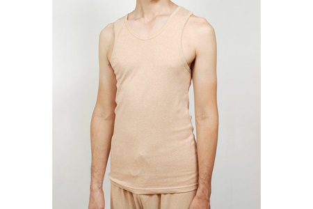 nayuta オーガニックコットン メンズ リラクシングウェア タンクトップ ブラウン【L】 秋田県 大仙市