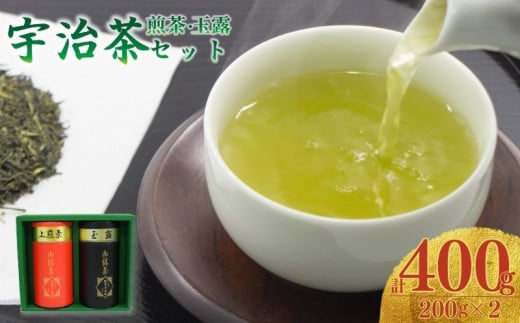 宇治茶  緑茶詰合せ ( 煎茶 / 玉露 ) 2本 お茶 日本茶 国産 飲料 高級 贈答 茶 脇本常香園 京都 京都府 井手 井手町 【007】