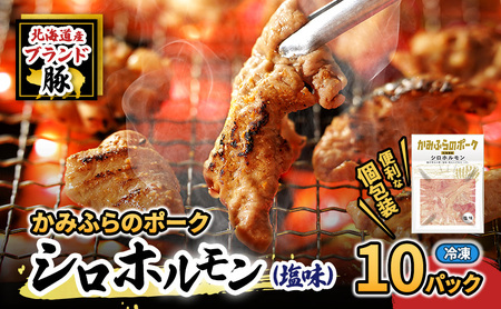 シロホルモン かみふらのポーク 塩味 小分け シロホルモン【10個】