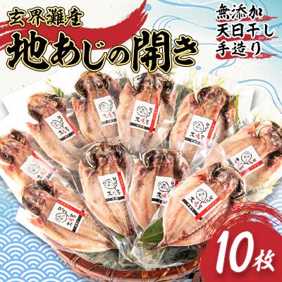 ふるさと納税 大牟田市 【無添加・天日干し・手造り】地あじひらき10枚セット