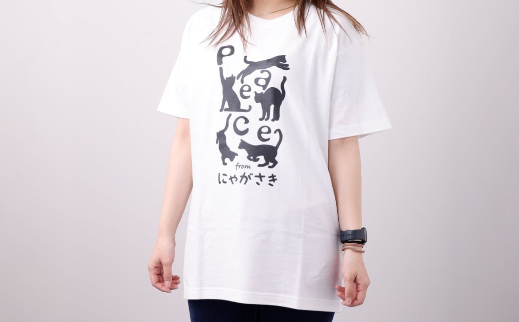 PEACEな ねこTシャツ・エコバック セット 