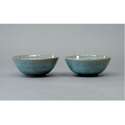 有田焼 貫入4寸（12cm）小鉢2個セット 青磁 食器 鉢 うつわ 作家 梶原大敬 茂正工房 A20-504_イメージ4