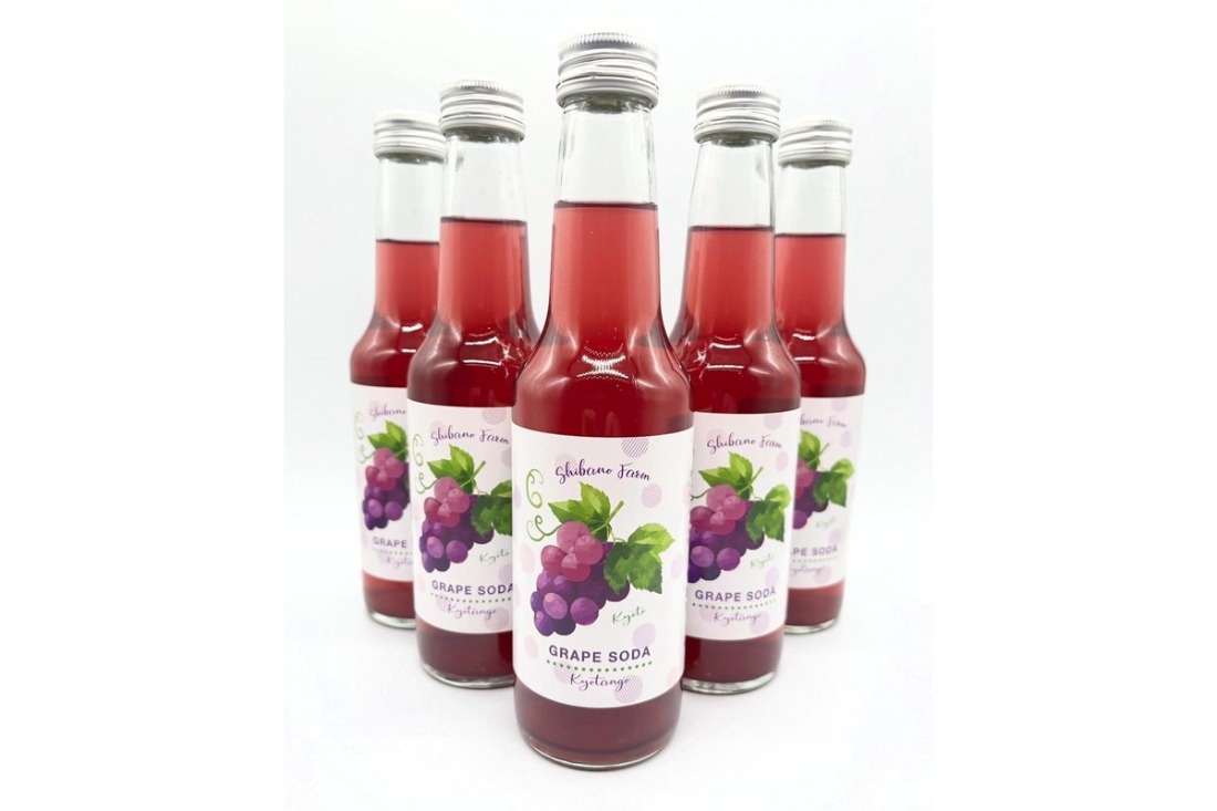 【先行予約】京丹後のぶどう炭酸ジュース（ソーダ） 小瓶5本入り（2025年9月下旬～発送）　SF00028