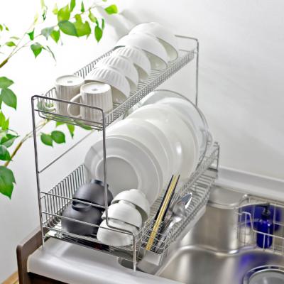 ふるさと納税 三条市 〔川口工器〕シンクに渡せる水切りラック2段 幅58 キッチンラック 水切りかご【057S001】